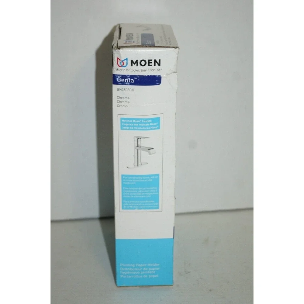 NEW Moen Genta Pivoting Toilet Paper Holder BH3808CH Chrome